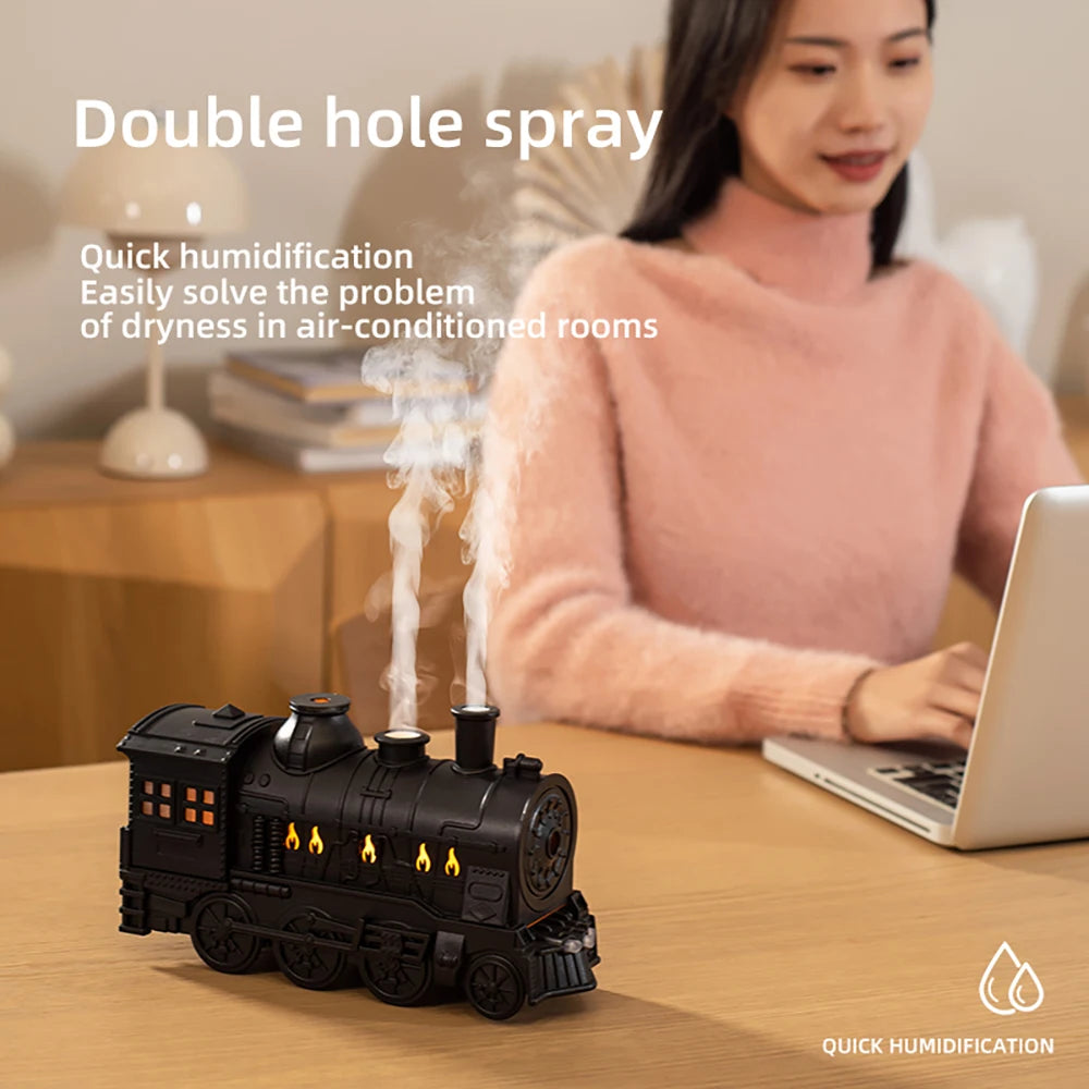 🚂 Train Ultrasonic Air Humidifier Aromatherapy Diffuser 🌫️✨