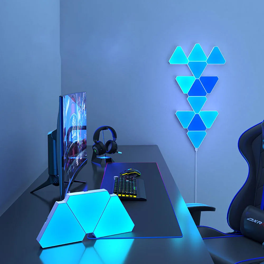 ✨💡 Lámpara LED Triangular Bluetooth y Wifi - Iluminación Inteligente y Estilo Moderno 💡✨