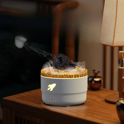 🌋💨 Volcano Humidifier with Aromatherapy Diffuser and Timer 🌿✨