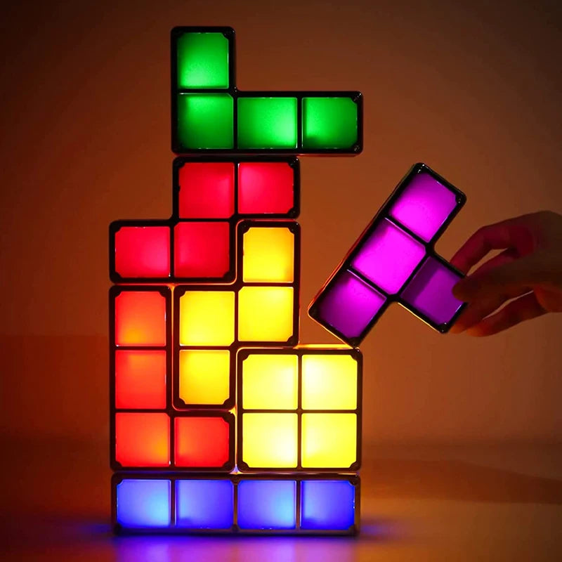 ✨Lámpara de Bloques TETRIS - Luz Nocturna Decorativa y Creativa✨