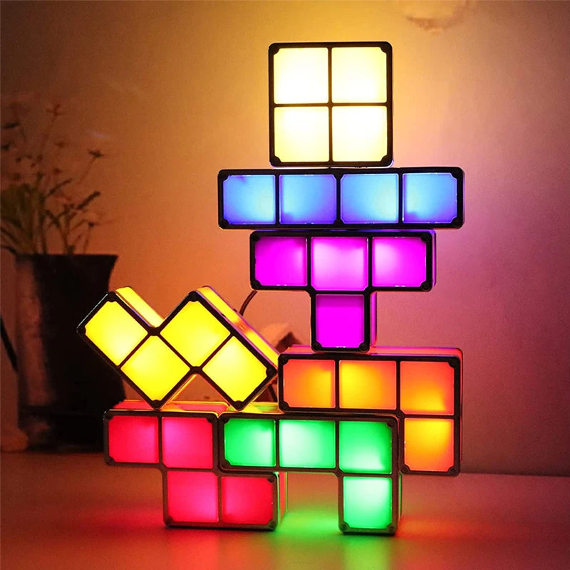 ✨Lámpara de Bloques TETRIS - Luz Nocturna Decorativa y Creativa✨