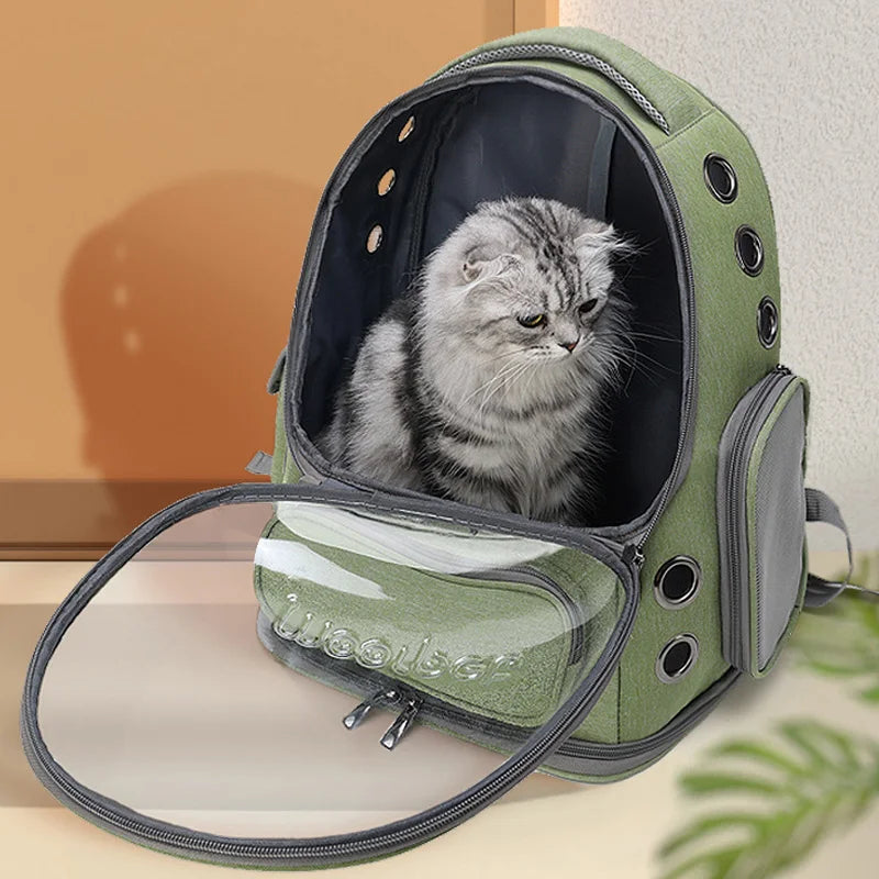 👜 Transparent Portable Pet Backpack 🐱🐶