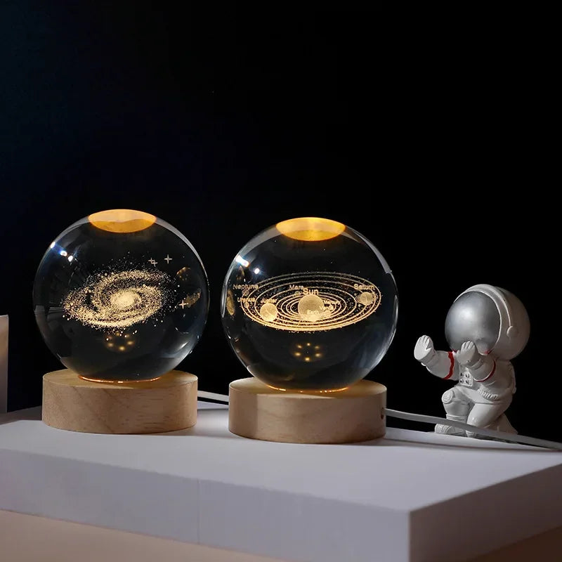 ✨3D Crystal Ball Planet Night Light✨