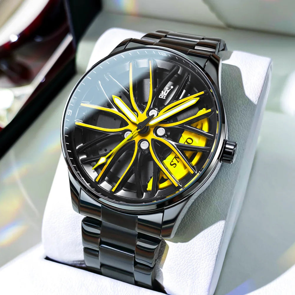 ⌚ Reloj de lujo para hombre OLEVS Wheel 🚗✨