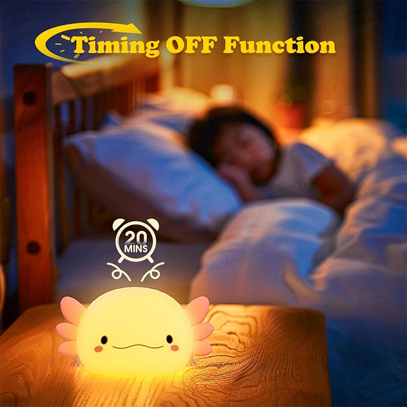 🌙✨ Super-cheese Axolotl Night Light ✨🌙