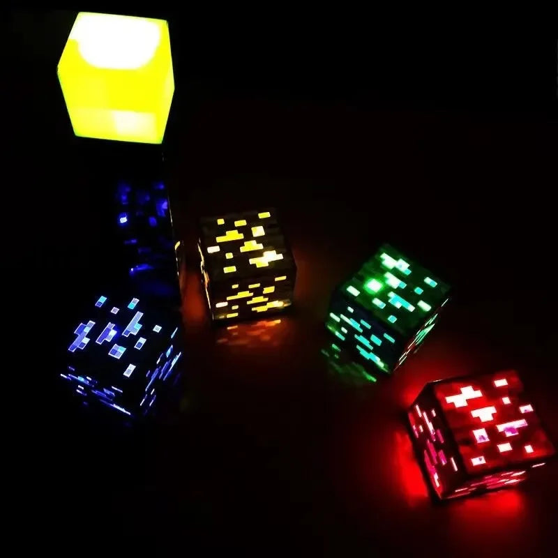 🌟Creative Minecraft Torch LED Night Light USB Rechargeable Game Room Decor🌟