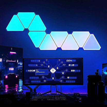 ✨💡 Lámpara LED Triangular Bluetooth y Wifi - Iluminación Inteligente y Estilo Moderno 💡✨