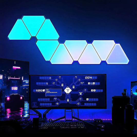 ✨💡 Lámpara LED Triangular Bluetooth y Wifi - Iluminación Inteligente y Estilo Moderno 💡✨