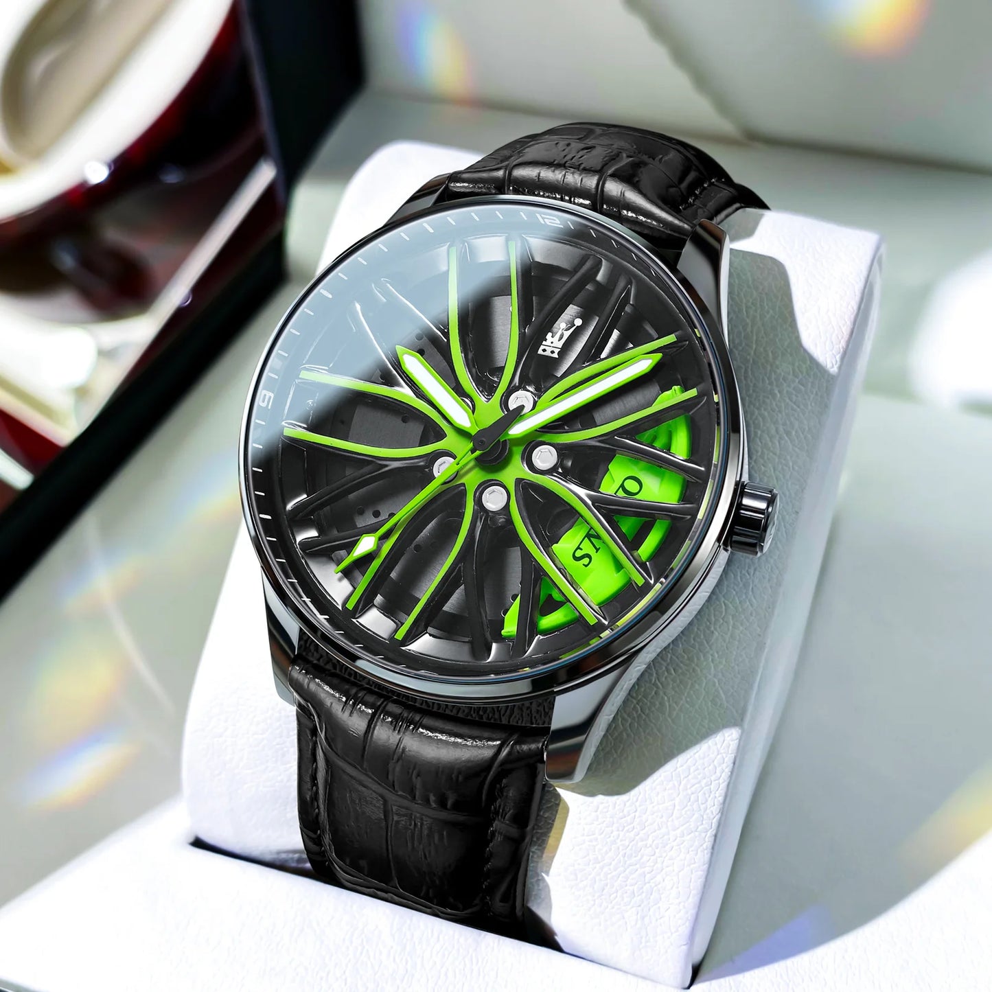 ⌚ Reloj de lujo para hombre OLEVS Wheel 🚗✨