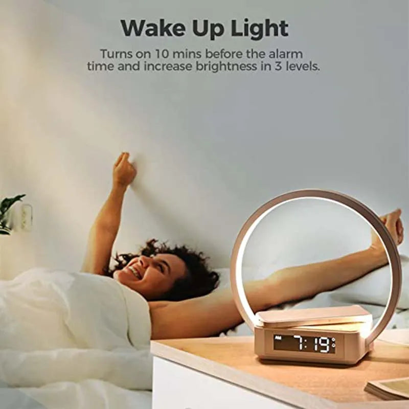 🌟✨Multifunctional Night Light, Digital Alarm Clock, Speaker, Wireless Charger, LED MERRYHOME 🌟✨