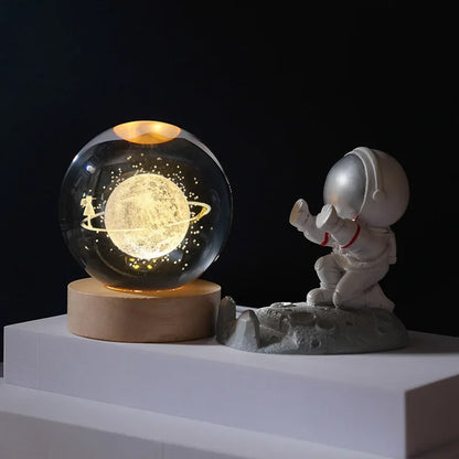 ✨3D Crystal Ball Planet Night Light✨