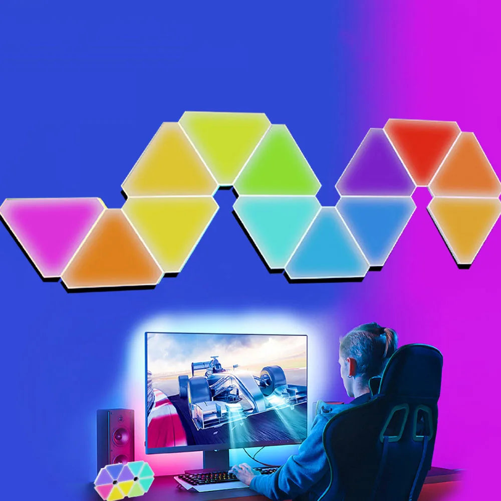 ✨💡 Lámpara LED Triangular Bluetooth y Wifi - Iluminación Inteligente y Estilo Moderno 💡✨