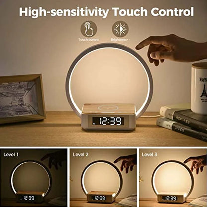 🌟✨Multifunctional Night Light, Digital Alarm Clock, Speaker, Wireless Charger, LED MERRYHOME 🌟✨