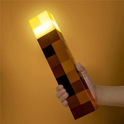 🌟Creative Minecraft Torch LED Night Light USB Rechargeable Game Room Decor🌟