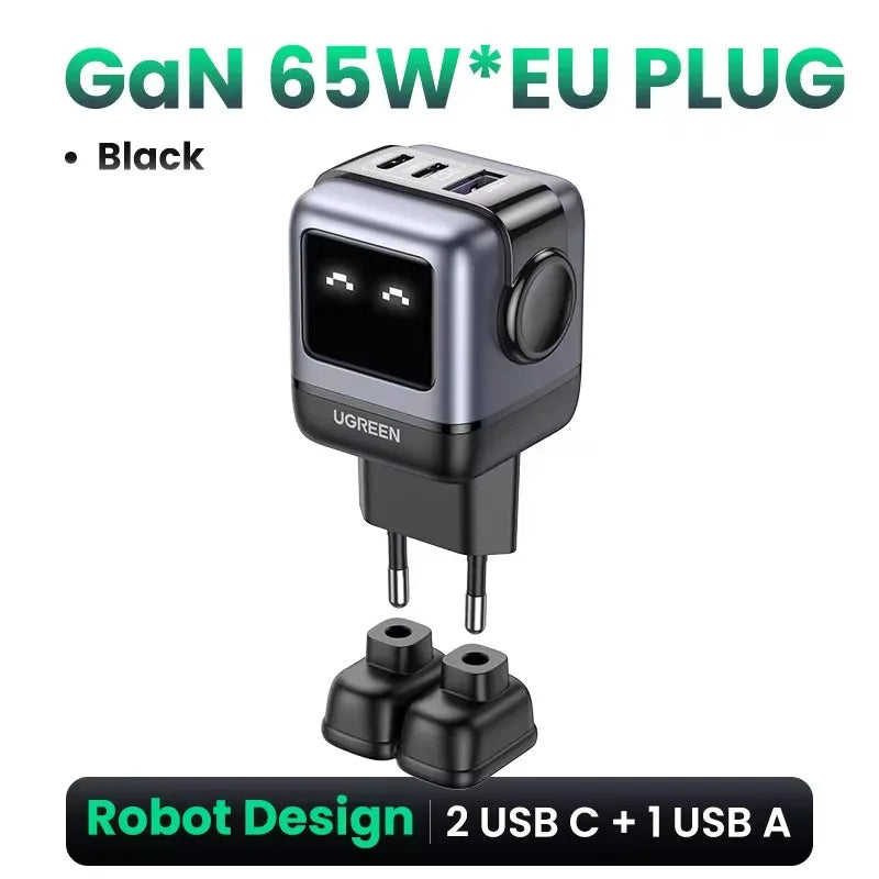 🔌✨ Cargador de Viaje UGREEN 65W ✨🔌