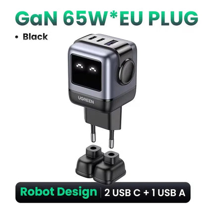 🔌✨ Cargador de Viaje UGREEN 65W ✨🔌