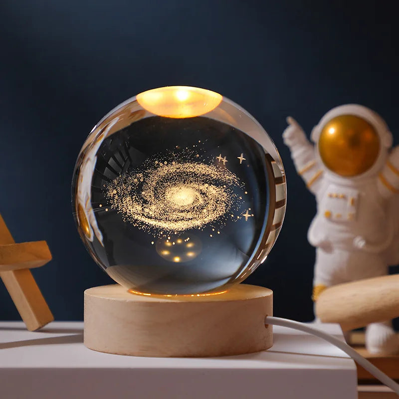 ✨3D Crystal Ball Planet Night Light✨