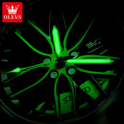 ⌚ Reloj de lujo para hombre OLEVS Wheel 🚗✨