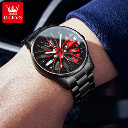 ⌚ Reloj de lujo para hombre OLEVS Wheel 🚗✨