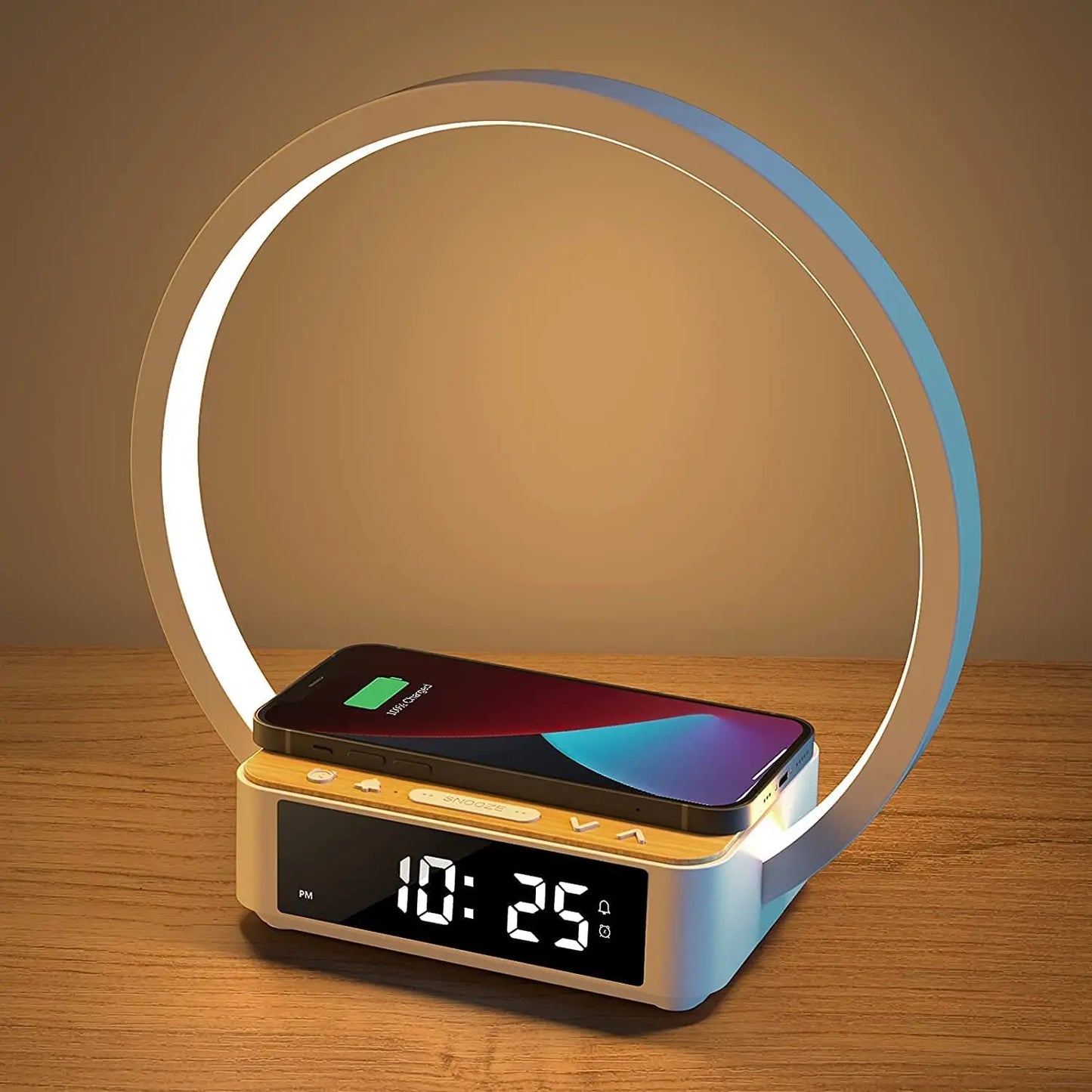 🌟✨Multifunctional Night Light, Digital Alarm Clock, Speaker, Wireless Charger, LED MERRYHOME 🌟✨