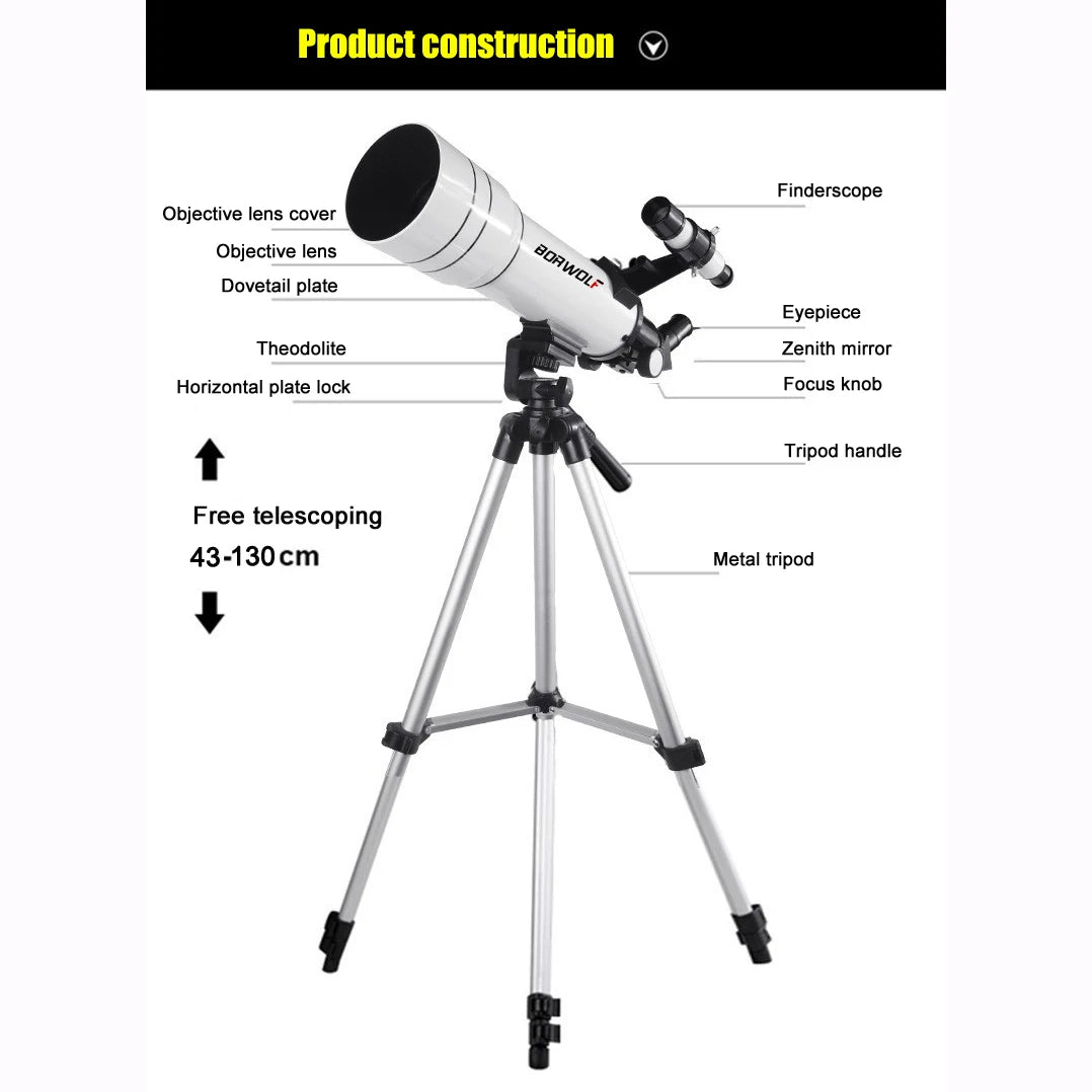 🔭 Borwolf 70400 HD Professional Astronomical Telescope 🌟